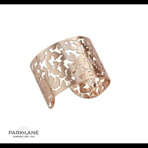 Park Lane Dolly Floral Cutout Cuff Bracelet Rose Gold Statement